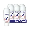 Produktbild: Rexona Deo Roll-On Flower Fresh verleiht einen frischen, leicht blumigen und dezenten Duft, 6x50 ml