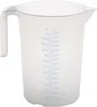 Produktbild: Messkanne 3000 ml Polypropylen transparent D175xH238mm Griff offen HÜNERSDORFF