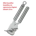 Produktbild: RÖSLE Dosenöffner Deckelöffner mit ergonomischen Flügelrad Edelstahl L 20 cm