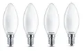 Produktbild: 4x Philips LED Kerze E14 4,3W = 40W 4000K kaltweiß 470 lm EEK:F (Spektrum A-G)
