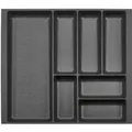 Produktbild: SOTECH ORGA-BOX-2 Besteckeinsatz Tiefe 462 mm Höhe 50,5 mm Für Nobilia Küchen Canvas Struktur Anthrazit Breite 509 mm