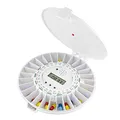 Produktbild: TabTime Automatischer Tablettenspender mit deutscher Anleitung – Elektrischer Medikamentenspender mit 6 Alarmen pro Tag – Abschließbarer Pillenspender Tabletten Spender für Senioren Alzheimer Demenz​