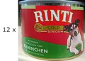 Produktbild: 12 x 185 g RINTI Gold Senior (€ 9,89/kg) mit feinen Stückchen vom Kaninchen