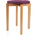 Produktbild: Gymnastikhocker-Set aus Holz inkl. Sitzkissen aus Kunstleder, Orchidee, 45 cm (für Körpergröße 160 - 175 cm)