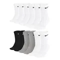 Produktbild: Nike Unisex Trainingssocken Everyday Cushioned Crew Socks SX7664 6 Paar, Größe:42-46, Artikel:-100 white + 901 grey / white / black