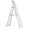 Produktbild: Euroline Premium 32677 Stufenstehleiter mit großer Standplattform 12 Stufen