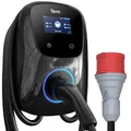 Produktbild: Tera EV Ladegerät Smart APP mit 32A Typ 2 22kW oder 11kW Heim Ladestation 400V CE & TÜV Wallbox 7m Ladekabel mit Ladegerätehalter App-Steuerung CEE 3-Phasen Stecker für Alle EVs und PHEVs W01 Schwarz