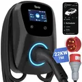Produktbild: Tera Wallbox 22 kW 32A Typ 2 EV-Ladestation 7m Kabel App CEE 3-phasig 400V