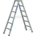 Produktbild: Zarges Stehleiter Saferstep B, 41306, eloxiert, aus Aluminium mit 2 x 6 Stufen
