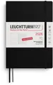 Produktbild: Wochenkalender und Notizbuch Medium (A5) 2026, Softcover, Schwarz, Deutsch