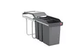 Produktbild: Hailo Einbaumülleimer Hailo Abfallsammler 3650191 TE Swing A Terzett 15 + 2x 7.5 Liter, Hailo Abfallsammler 3650191 TE Swing A Terzett 15 + 2x 7.5 Liter