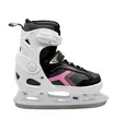 Produktbild: Cox Swain Schlittschuhe POLAR – größenverstellbar, Softboot – Grey/Pink – S (33-36), Verstellbare Schlittschuhe mit Edelstahlkufen
