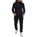 Produktbild: Reslad Jogginganzug Reslad Jogginganzug Herren Sweat Sportanzug Jogginghose + Oberteil, Sweatjacke + Jogginghose Trainingsanzug SET schwarz S