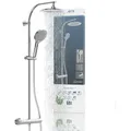 Produktbild: SCHÜTTE Duschsystem MADURA FRESH, Regendusche mit Thermostat Duscharmatur, Handbrause mit 3 Funktionen, Duschbrause, Dusche - Silber