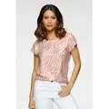 Produktbild: Rundhalsshirt LAURA SCOTT, Damen, Gr. 48, rosa, Single Jersey, Obermaterial: 95% Viskose, 5% Elasthan, bedruckt, gemustert, metallic, unifarben, figurumspielend hüftbedeckend, Rundhals, angeschnitten, Shirts Rundhalsshirt, Kurzarm, figurumspielend, aus elastischem Single Jersey