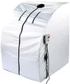 Produktbild: newgen medicals Mini Infrarotkabine: Portable Infrarot-Sauna V2 mit 2 Keramik-Heizern, Klapp-Sitz, 1.600 W (Sitzsauna, Mobile Sauna, IR)