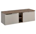 Produktbild: Lomadox Waschbeckenschrank PUEBLA-56-TAUPE taupe mit Vintage Oak 140,4/48,5/46 cm