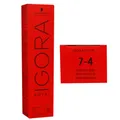 Produktbild: Schwarzkopf Igora Royal 60 ml 7-4 mittelblond beige Haarfarbe Cremefarbe