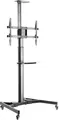 Produktbild: RICOO TV Ständer Rollbar für 40-85 Zoll Fahrbarer Fernsehständer mit Rollen Höhenverstellbar Stand Fernseher Standfuss FS0364 Fernseh Wagen Bodenständer bis 50 Kg max. VESA 600x400 mm Drehbar Neigbar