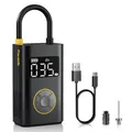 Produktbild: Fanttik X9 Pro Tragbare Elektronische Luftpumpe, 1 Min Schnelles aufblasen Elektrische Kompressor, 10,3 BAR/150 PSI Luftkompressor mit LED-Licht für Fahrrad, Auto, Motorrad und Ball-Klassisch Schwarz