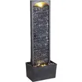 Produktbild: Teamson Home 98 cm Zeitgenössischer Led Wasserfall Brunnen Pebble Basis Grau