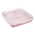Produktbild: keeeper Sandwich-, Kuchen- und Muffin-Butler, Polypropylen, Quadratisch, Enrico, Nordic Pink (Rosa), 34,5 x 34,5 x 10,5