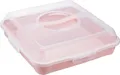 Produktbild: keeeper Kuchentransportbox keeeper Partybutler Enrico – Quadratisch, Nordic Pink 34,5 cm, Kunststoff (PP), Herausnehmbare Kuchenplatte, ergonomischer Griff
