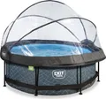 Produktbild: EXIT Stone Pool ø244x76cm mit Filterpumpe und Abdeckung - grau