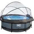 Produktbild: EXIT Stone Pool Grau ø 244 x 76 cm m. Filterpumpe u. Abdeckung