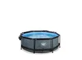 Produktbild: EXIT Stone Pool ø244x76cm mit Filterpumpe und Abdeckung - grau
