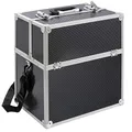 Produktbild: Arebos Kosmetikkoffer | 26L | inkl. Tragegurt | 13 Fächer | Aluminium | inkl. Schloss & Schlüssel | ausklappbare Etagen | individuelle Einteilung durch 8 Trennwände | 39 x 36 x 23 cm | Schwarz