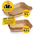Produktbild: Rachs KOCHWERK Backpapier für Heißluftfritteuse 2er-Set, 4,5 Liter & 9 Liter,  100 Stück, für Airfryer,  Backpapierschale antihaftbeschichtet & ölbeständig braun