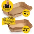 Produktbild: Rachs KOCHWERK Backpapier-Schalen für Heißluft-Fritteusen - 100-tlg. (75x klein, 25x groß) - Braun