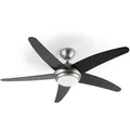 Produktbild: Klarstein Bolero 2-in-1-Deckenventilator 134cm Leuchte 55W Fernbedienung schwarz Schwarz 134