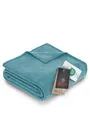 Produktbild: IBENA Porto Kuscheldecke 150 x 200 cm – Kuscheldecke Helltürkis, Wohnzimmerdecke, Baumwollmischung, weich und pflegeleicht