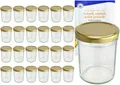 Produktbild: MamboCat Einmachglas 25er Set Sturzglas 230 ml HOCH To 66 goldener Deckel incl. Rezeptheft, Glas