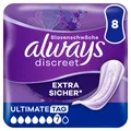 Produktbild: Always Discreet Inkontinenzeinlagen Lang Plus 8 Stück.