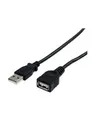 Produktbild: StarTech.com 6 ft Black USB 2.0 Extension Cable A to A M/F USB-Verlängerungskabel M bis W 1.8 m Schwarz für P/N: 35FCREADBK3 SV221NANOU (USBEXTAA6BK)
