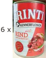 Produktbild: (EUR 9,15 / kg) Rinti Kennerfleisch Rind - getreidefreies Nassfutter: 6 x 400 g