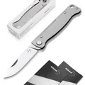 Produktbild: BÖKER PLUS® Atlas SW EDC-Taschenmesser 12C27 Edelstahl-Griff 42a Slipjoint Grau