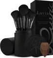 Produktbild: Luvia Cosmetics Kosmetikpinsel-Set Prime Vegan Pro Black Edition, 15 tlg., Mit 12 Pinseln aus Nurai-Haar, Schwamm und Reinigungsmatte, vegan.