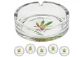 Produktbild: CEPEWA Aschenbecher Glasaschenbecher 'Glow in the Dark' 6er Set Ø10cm Glas Cannabis