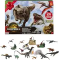 Produktbild: Mattel JGB67 - Jurassic World - Adventskalender - 24 Überraschungen - 18 Dinosaurier Figuren & Zubehör