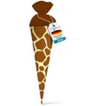 Produktbild: itenga Geschwisterschultüte 35cm Tiermuster Geschenkverpackung Schultüte Erwachsene (Giraffe)