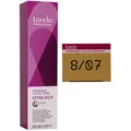 Produktbild: Londa Professional permanente Cremehaarfarbe Extra Rich 60 ml 8/07 hellblond nat