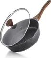 Produktbild: SENSARTE Antihaft Pfanne 26cm mit Deckel und Granitbeschichtung