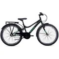 Produktbild: Kinderfahrrad-24-Zoll-Unisex-SCOOL-troX-N3-3-Gang-Black-Neon-Green-mit-Rücktrittbremse - Schwarz