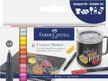 Produktbild: Faber-Castell 160705 - Creative Marker Set, 6 Permanent Marker, Stifte Set Summer breeze, für Papier, Glas, Kunststoff uvm.