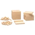 Produktbild: WISSNER® Dienes Rechenwürfel-Set aus 121 Teilen - Grundsortiment zum Dezimalrechnen, Rechenhilfe aus RE-Wood®, PEFC-Zertifiziert, Ideal für Mathematik-Fördermaterial für die Grundschule