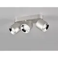 Produktbild: Deckenstrahler Guayana Silber 3 Spots Schwenkbar, Breite 27cm